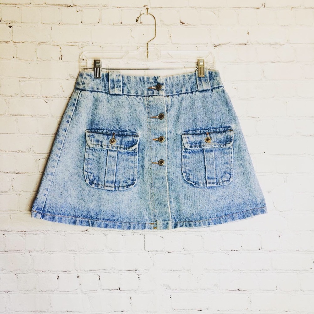 Mid 90s A-line jean skirt